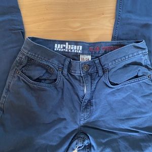 Mens Urban Pipeline SlimStraight Navy Jeans 32x34